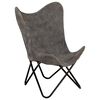 vidaXL Butterfly Chair Anthracite Canvas