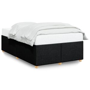 vidaXL Bed Frame without Mattress Black Double Fabric
