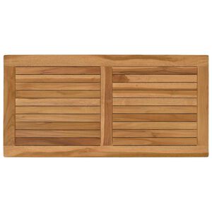 vidaXL Table Top Rectangular Solid Teak Wood Natural
