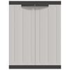 vidaXL Outdoor Storage Cabinet Grey and Black 65x37x85 cm PP