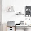 vidaXL Floating Wall Shelves 2 pcs Grey 40x23x3.8 cm MDF
