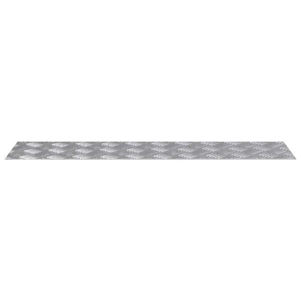vidaXL Stair Tread Rectangular 4 pcs Silver 100 x 25 cm Aluminium