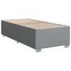 vidaXL Box Spring Bed with Mattress Light Grey 90x200 cm Fabric