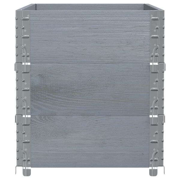 vidaXL Garden Planter Grey 100x50 cm Solid Wood Pine