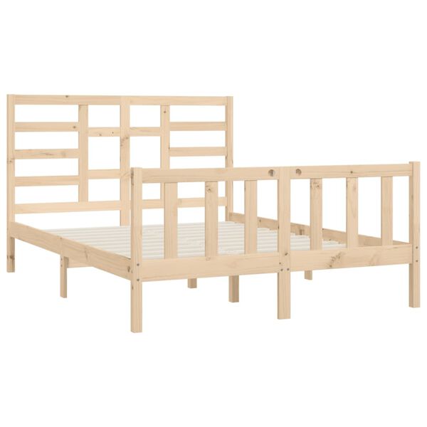 vidaXL Bed Frame without Mattress 140x200 cm Solid Wood Pine