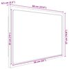 vidaXL LED Bathroom Mirror White 60x8.5x37 cm Acrylic