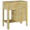 vidaXL High Planter Brown Impregnated Pine Wood