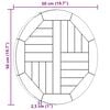 vidaXL Table Top Solid Teak Wood Round 2.5 cm 50 cm