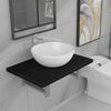 vidaXL Two Piece Bathroom Furniture Set Ceramic Black