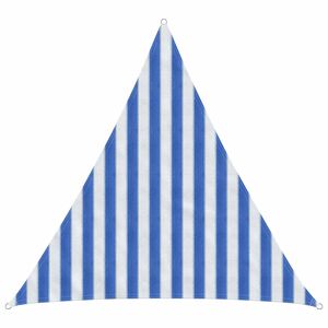 vidaXL Sunshade Sail Blue and White 2 x 2 x 2 m HDPE