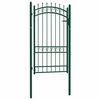 vidaXL Fence Gate EMMEN with Spikes Steel 103x134.5 cm Green