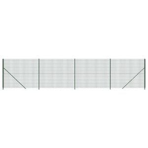 vidaXL Wire Mesh Fence with Flange Green 1.6x10 m