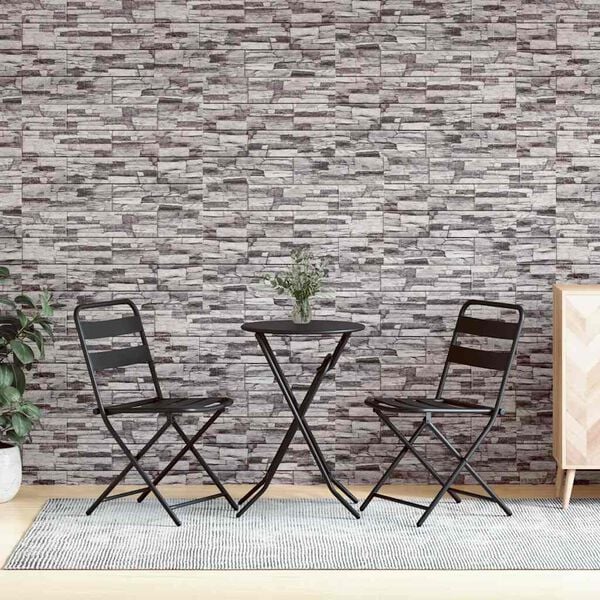 vidaXL 3D Wall Panels 10 pcs Light Grey 100x50 cm EPS