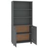 vidaXL Highboard HAMAR Solid Wood Pine Dark Grey
