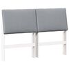 vidaXL Upholstered Headboard Light Grey 160 cm Solid Pine Wood