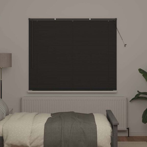 vidaXL Window Blind with Curtains Manual Dark grey Aluminium