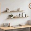 vidaXL Wall Shelves 2 pcs White and Sonoma Oak 100x9x3 cm
