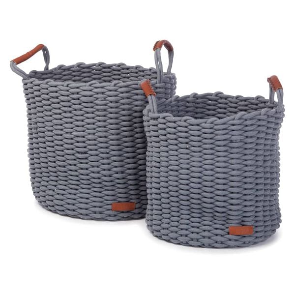 KidsDepot 2 Piece Basket Set Korbo L Cotton Mist