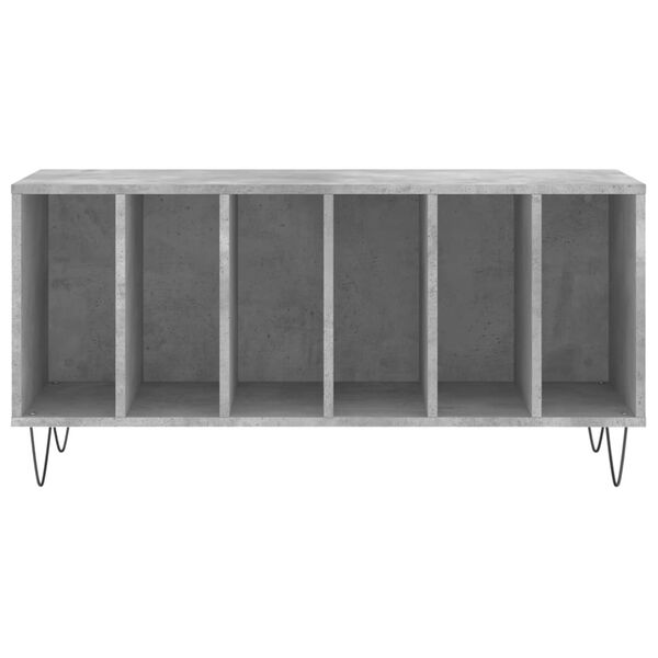 vidaXL Record Cabinet Concrete Grey 100x38x48 cm Engineered Wood
