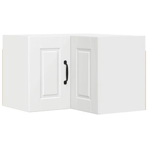 vidaXL Wall Corner Cabinet PORTO White 57 x 57 x 40 cm Engineered Wood
