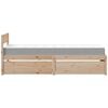 vidaXL Bed with Drawers and Mattress 100x200 cm Solid Wood Pine