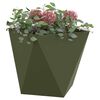 vidaXL Planter 2 pcs Olive Green 50 x 50 x 50 cm Steel