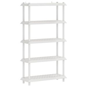 vidaXL Shelving Unit 5-Tier 100 x 40 x 177 cm PP White