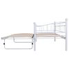 vidaXL Bed Frame without Mattress White Steel 180x200/90x200 cm