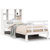 vidaXL Bookcase Bed without Mattress White 90x190 cm Single Solid Wood Pine