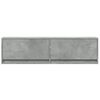vidaXL TV Wall Cabinet with LED Lights Concrete Grey 140x31x38 cm