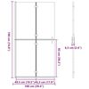 vidaXL Walk-in shower wall Black and dark transparent 100 x 190 cm