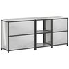 vidaXL Kitchen Storage Set with Shelf 3 pcs Silver Galvanised Steel
