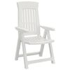 vidaXL Garden Reclining Chairs 2 pcs White PP