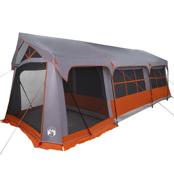 vidaXL Tents with Roof Grey and orange 620 x 322 x 240 cm Polyester