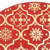 vidaXL Luxury Christmas Tree Skirt with Sock Red 150 cm Fabric