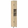 vidaXL Bathroom Furniture Set 5 pcs Sonoma Oak Engineered wood & Metal