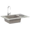 vidaXL Sink Grey 780 x 500 mm 80% Quartz and 20% Resin