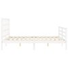 vidaXL Bed Frame without Mattress White 160x200 cm Solid Wood