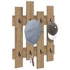 vidaXL Wall-Mounted Coat Rack Wall-mounted Artisan oak 60 x 3 x 82 cm