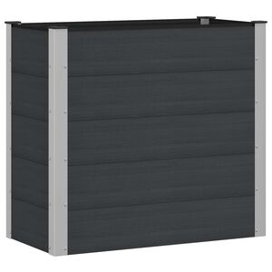 vidaXL Garden Raised Bed Black 100 x 50 x 91 cm WPC and Aluminium
