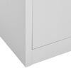 vidaXL Office Cabinet Light Grey 90x40x180 cm Steel and Tempered Glass
