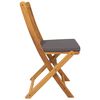 vidaXL Folding Chair 4 pcs Grey 49 x 57.5 x 92cm Solid Acacia wood