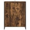 vidaXL Shoe Cabinet Smoke Oak 79 x 36 x 100 cm Engineered Wood