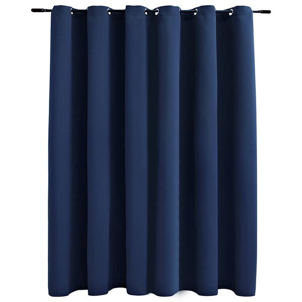 vidaXL Blackout Curtain with Metal Rings Blue 290x245 cm