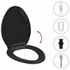 vidaXL Soft-close Toilet Seat with Quick-release Design Black