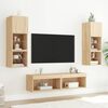 vidaXL 6 Piece TV Wall Units with LED Sonoma Oak Engineered Wood