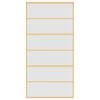 vidaXL Sliding Door Gold 102.5x205 cm Frosted ESG Glass and Aluminium