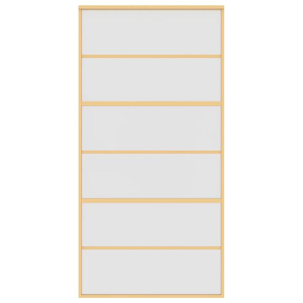 vidaXL Sliding Door Gold 102.5x205 cm Frosted ESG Glass and Aluminium