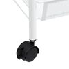 vidaXL 3-Tier Kitchen Trolley White 46x26x64 cm Iron