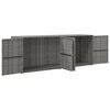 vidaXL Garden Storage Cabinet Grey 198x55.5x80 cm Poly Rattan